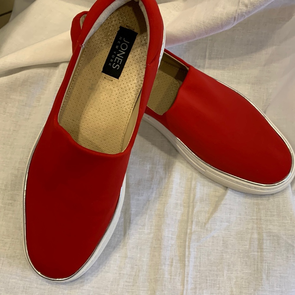 Size 8 like new Red sneakers Jones New York Soo pretty!
